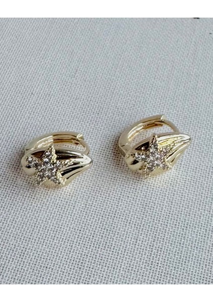 Mini Taşlı Deniz Kabuğu Küpe