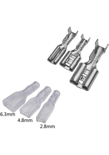 Kablo Terminal Seti 120 Parça Gümüş ( 2,8-4,8 ve 6,3mm 20 Li Dişi ve Kılıfı ) Plastik Çantada fiyatları