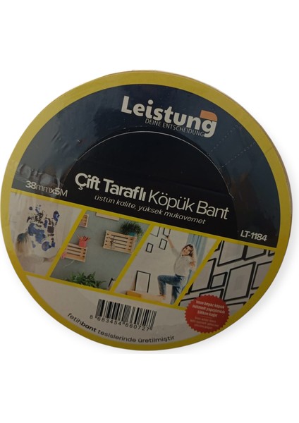 38MMX5METRE Çift Taraflı Köpük Bant