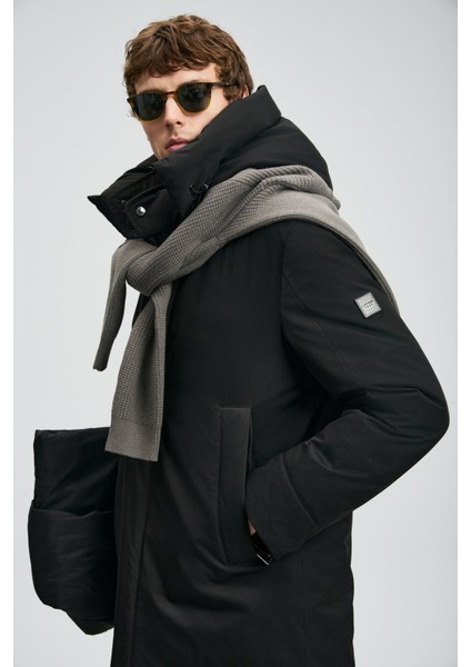 Comfort Fit Kapüşonlu Yaka Kaz Tüyü Dolgulu Mont Erkek Mont 112120257 fırsatları