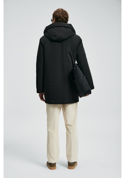 Comfort Fit Kapüşonlu Yaka Kaz Tüyü Dolgulu Mont Erkek Mont 112120257