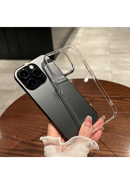 Iphone 15 Pro Sert Mika Kılıf Sararma Yapmaz Net Görüntü Darbe Emici Tam Kaplama