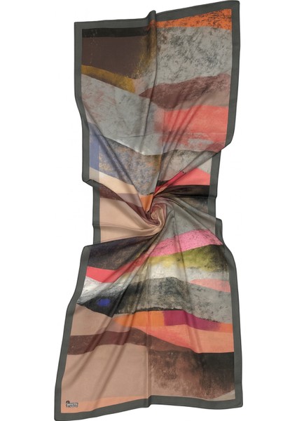 Toprak Tonlarında Soyut Desenli Ince Şal fiyatları