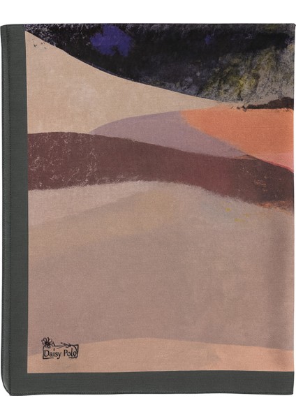 Toprak Tonlarında Soyut Desenli Ince Şal modelleri