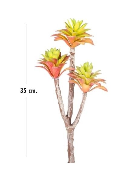 Yapay Kaktüs Sukulent Kırmızı/yeşil 35 cm fiyatları