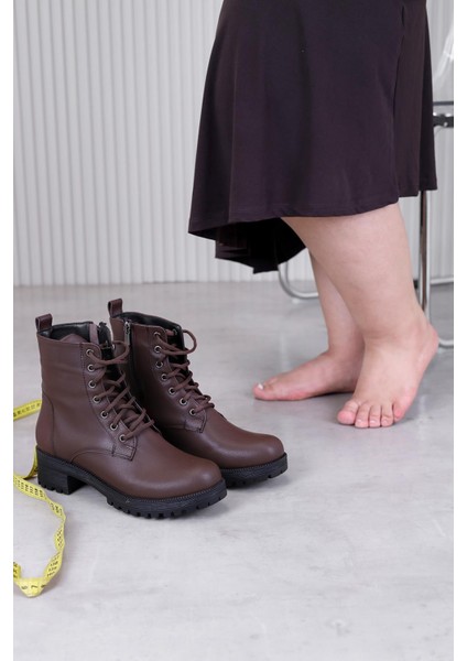 Huva Model 3 Tabanlı Postal Kısa Bot Kahve modelleri