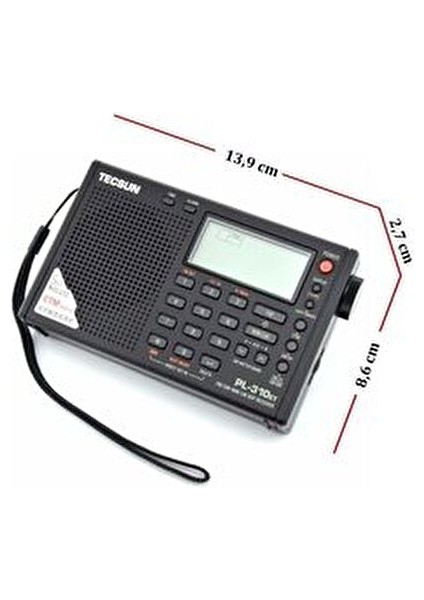 Pl-310Et Dünya Radyosu LCD Ekranlı DSP Fonksiyonlu Yüksek Ses Performanslı Radyo