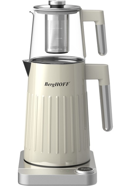 Gem 1.7 Litre Krem Gümüş Kulplu Çay Makinesi