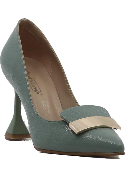 Elenor 8 Cm Metal Detayli Yeni̇ Sezon Topuklu Ayakkabi Sti̇letto Yes.krisik