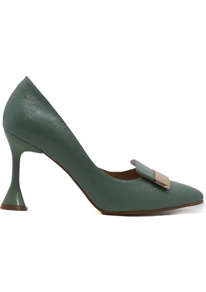 Elenor 8 Cm Metal Detayli Yeni̇ Sezon Topuklu Ayakkabi Sti̇letto Yes.krisik