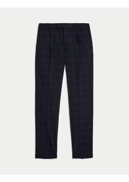 Tailored Fit Ekose Desenli Pantolon