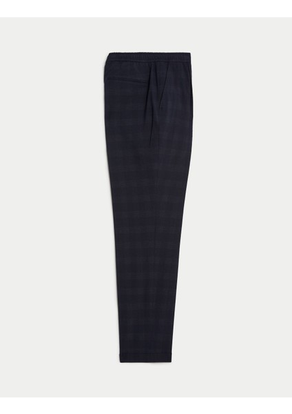 Tailored Fit Ekose Desenli Pantolon