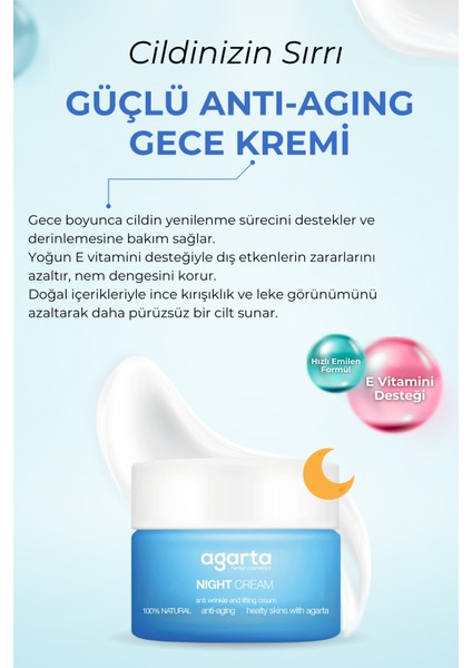 Doğal Yaşlandırma Karşıtı Anti Aging Gece Kremi 50 ml fiyatları