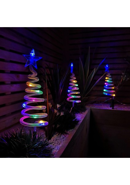 Akıllı Spiral Yılbaşı Ağacı 4'lü Noel Ağacı Smart Christmas Tree Lightshow Bluetooth Control 4 Adet fırsatları