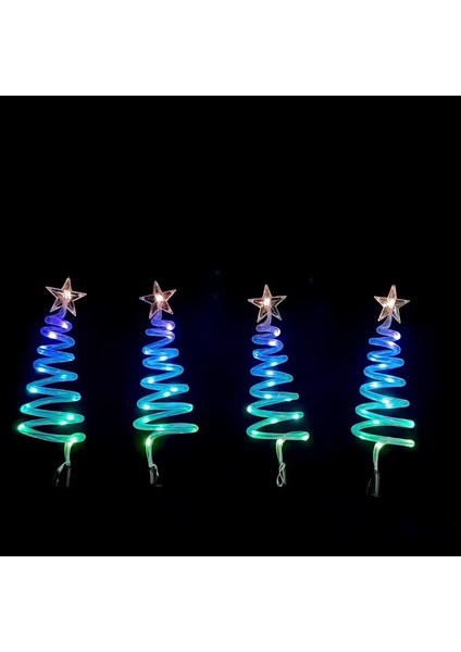 Akıllı Spiral Yılbaşı Ağacı 4'lü Noel Ağacı Smart Christmas Tree Lightshow Bluetooth Control 4 Adet indirimleri