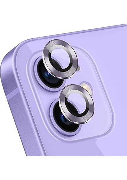 12 Tekli Kamera Lens Koruma Camı Lila