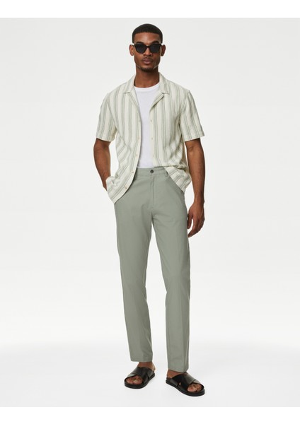 Regular Fit Keten Chino Pantolon fiyatları