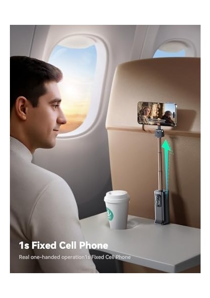 Joyroom Magsafe Cep Telefonu Tutucu, Uçak, All-In-1 Seyahat Cihazı, 360° Dönebilir, Uzatılabilir Selfie Çubuğu, ve Uzaktan Kumandalı, Cep Telefonu Standı,,, Akıllı fiyatları