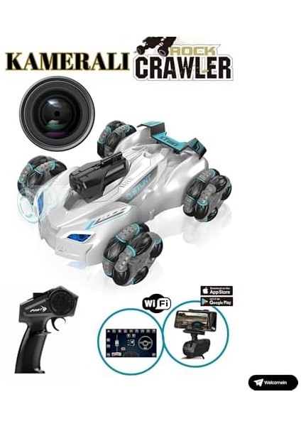 Oyuncak 2.4 Ghz Full Fonksiyon Uzaktan Kumandalı 1080P Hd Kameralı Telefona Bağlanabilir 4x4 Akrobat Araba (Beyaz) fiyatları