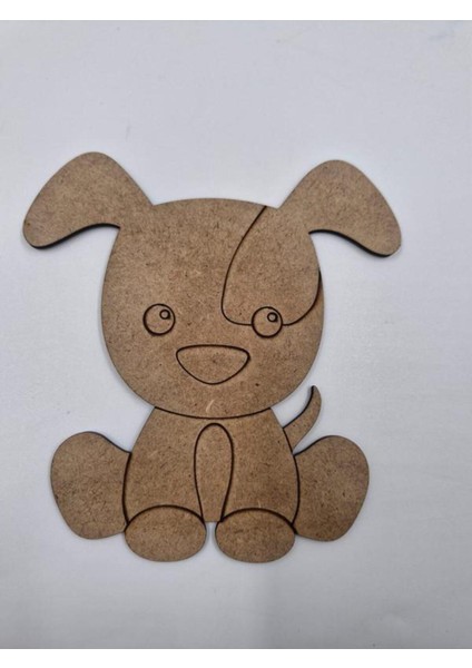 Sevimli Köpek Ahşap Boyama Seti, Okul ve Etkinlikler Için, 15X14 Cm, 10 Adet