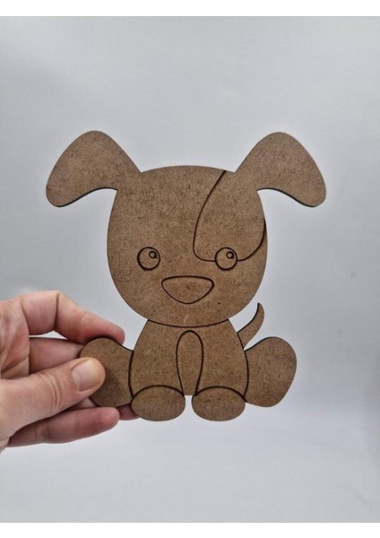 Sevimli Köpek Ahşap Boyama Seti, Okul ve Etkinlikler Için, 15X14 Cm, 10 Adet fiyatları
