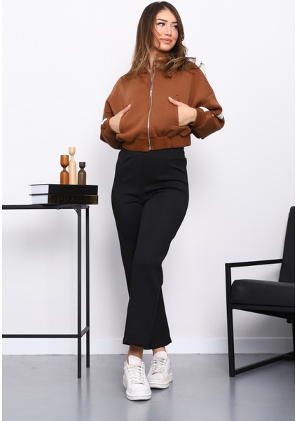 Camel Fermuarlı Üç Iplik Sweat Hırka fiyatları