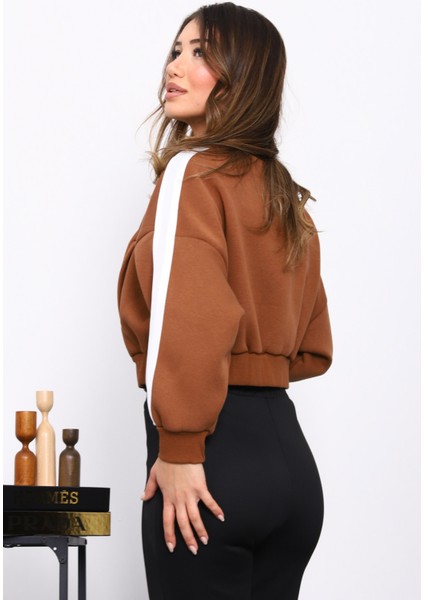 Camel Fermuarlı Üç Iplik Sweat Hırka fırsatları