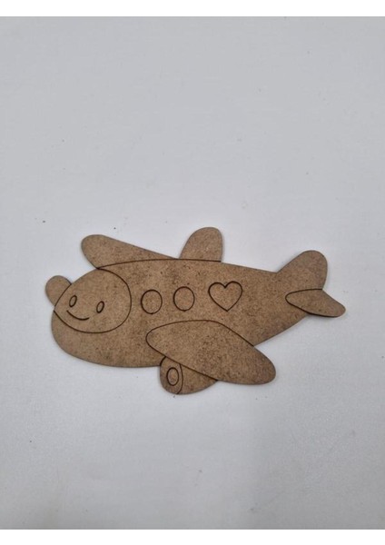 10 Adet Renkli Uçak Ahşap Boyama Seti, Okul ve Aktivite Için 15X9 cm