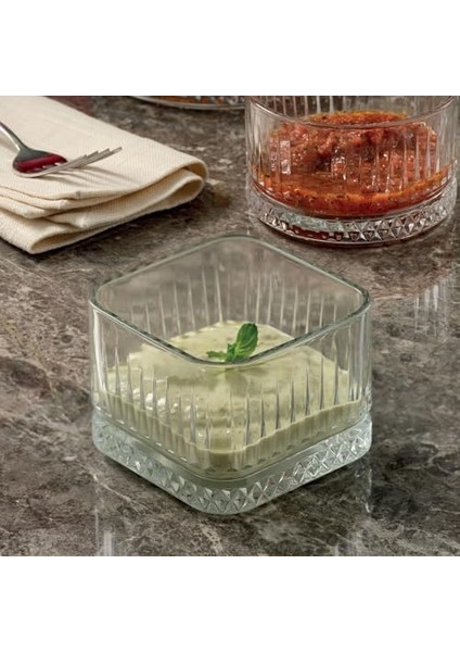 530138 Kare Çerezlik - Kase - Kahvaltılık - Sosluk 235CC - 4 Adet modelleri