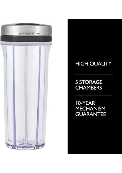 & Mason H122116 Saunderton Baharatlık, 5 Ayrı Bölmeli Yeşillik, Kapaklı Saklama Kabı, Paslanmaz Çelik/akrilik, Boş Kap fiyatları