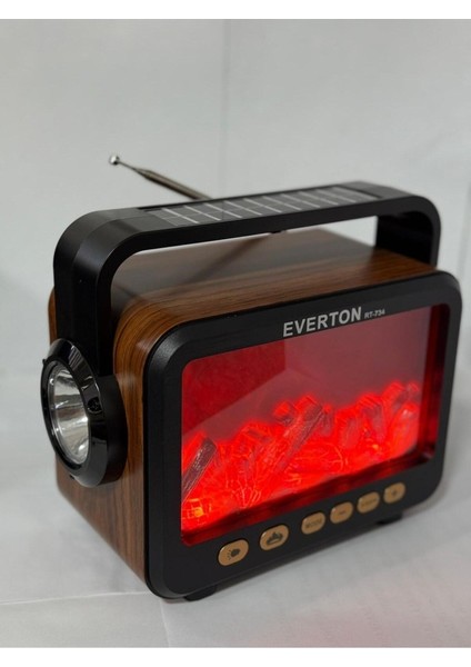 RT-734 Şömine Görünümlü Bluetooth Solar Enerjili + Fenerli Nostalji Tasarımlı Müzik Çalar fiyatları