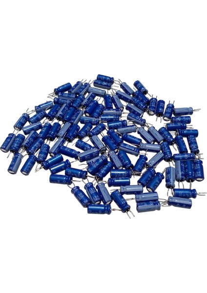 100 Adet 10UF 50V Elektrolitik Kondansatör 5X11MM - Kısa Bacaklı