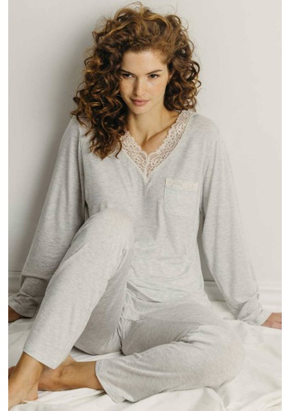 55820 Gri Pijama Takımı