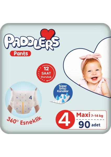 Külot Bebek Bezi 4 Numara Maxi 90 Adet (7-14 Kg) Ekstra Fırsat Paketi