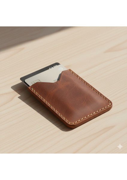 Classic Slim Deri Kartlık – Bitkisel Tabaklanmış Hakiki Deri Minimal Kartlık