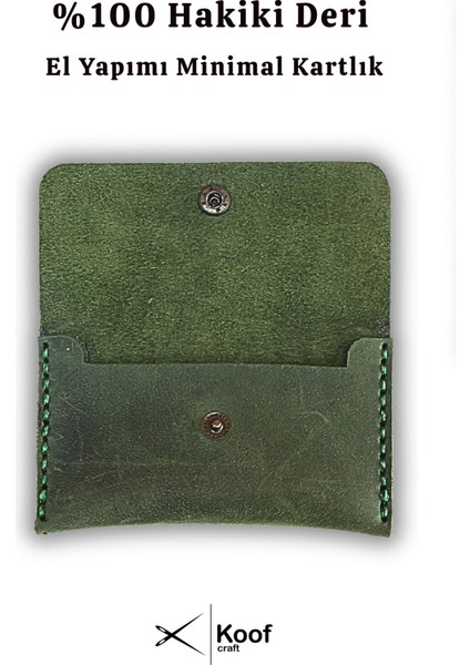 Rustic Snap %100 Hakiki Deri Kartlık – El Işçiliği Minimal Kartlık Cüzdan
