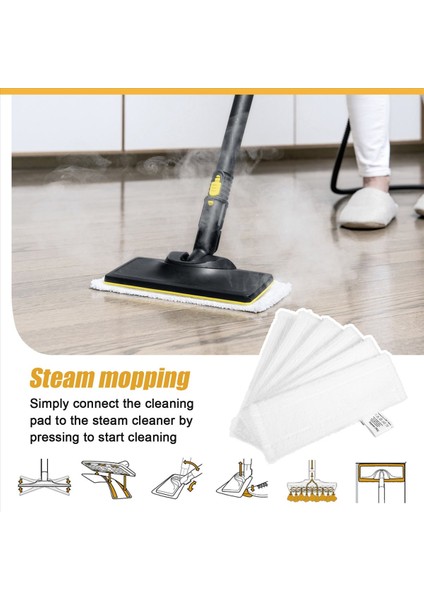 Karcher Easyfix Sc 2 Buharlı Temizleyici Için 6 Adet Mikrofiber Paspas Bezi Pedi (Yurt Dışından) fırsatları