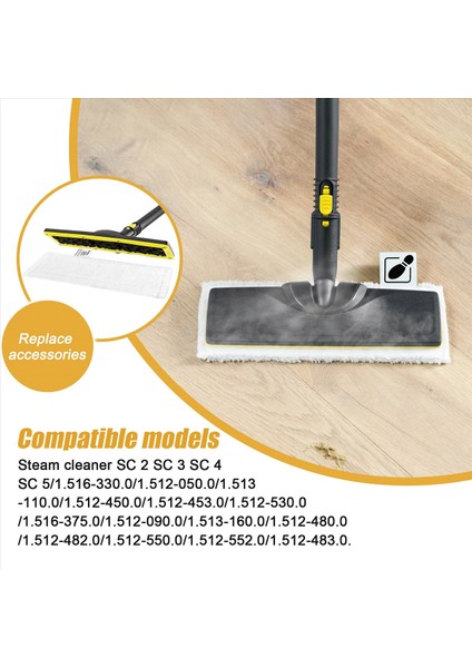 Karcher Easyfix Sc 2 Buharlı Temizleyici Için 6 Adet Mikrofiber Paspas Bezi Pedi (Yurt Dışından) indirimleri