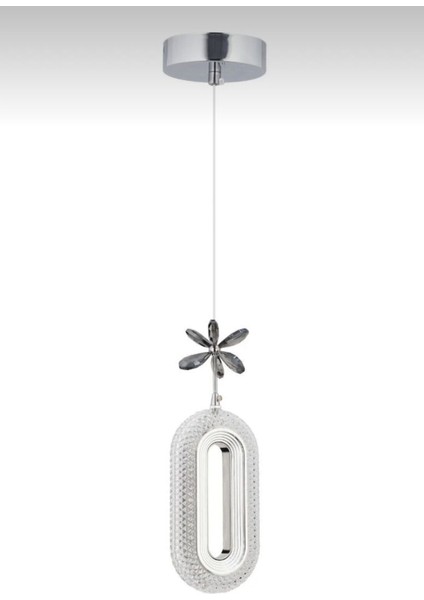 Tek Krom Kaplama Sarkıt LED Salon Avize 3 Renk Ledli fiyatları