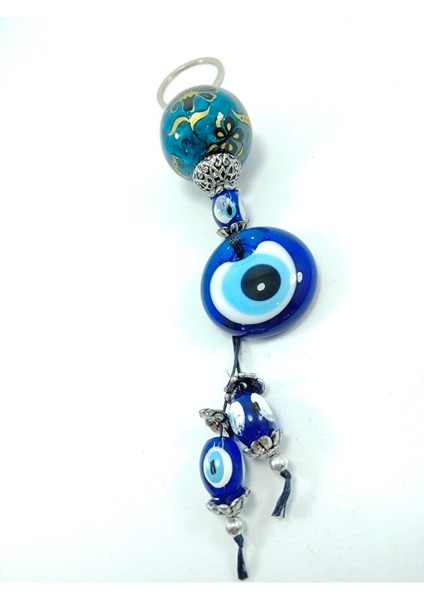 Nazar Boncuğu Anahtarlık El Yapımı Cam Aksesuar Yeşil Turkuaz Seramik Hediyelik Eşya modelleri