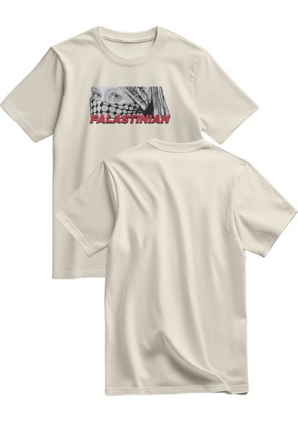 Kısa Kollu Filistin Yaşlı Kadının Gözleri Altı Falastınıan Dijital Baskılı Unisex S - 2xl T300024 fiyatları