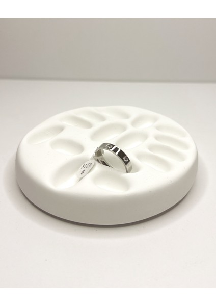 SİLVER VİDA TAŞLI KALIN YÜZÜK SİZE 8 modelleri