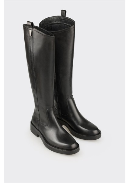 Siyah Deri Kadın Çizme fiyatları