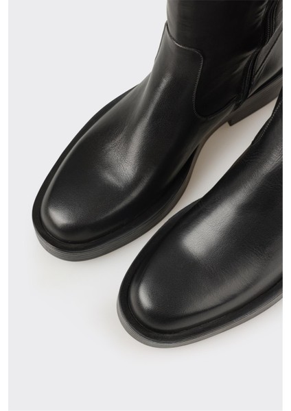 Siyah Deri Kadın Çizme fırsatları