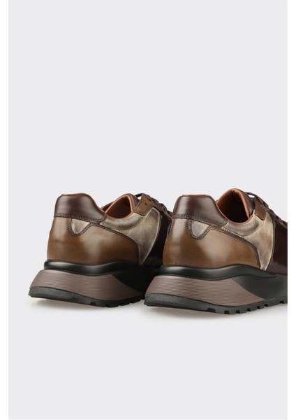 Kahve Deri Erkek Spor Ayakkabı indirimleri