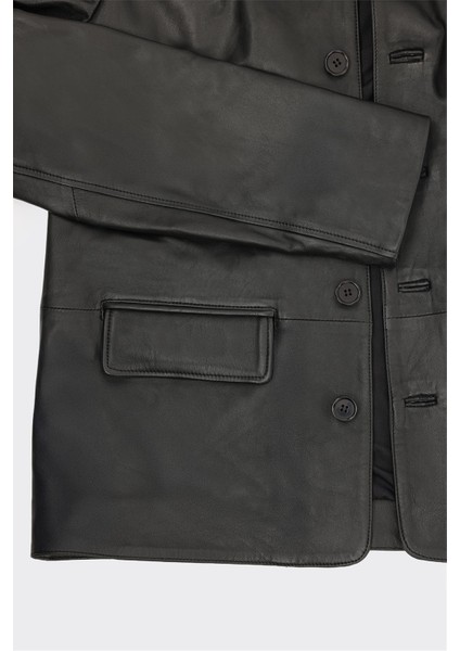 Siyah Deri Erkek Ceket modelleri