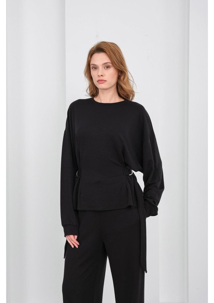 Siyah Kadın Premium Modal D Toka Süs Kemerli Alt-Üst Takım modelleri