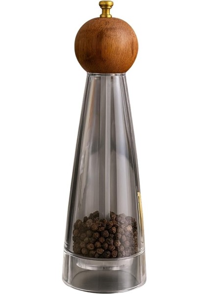 Akasya Kapaklı Baharat Öğütücü – 22,5 cm Cam Baharat, Tuz, Karabiber, Şık ve Dayanıklı Tasarım