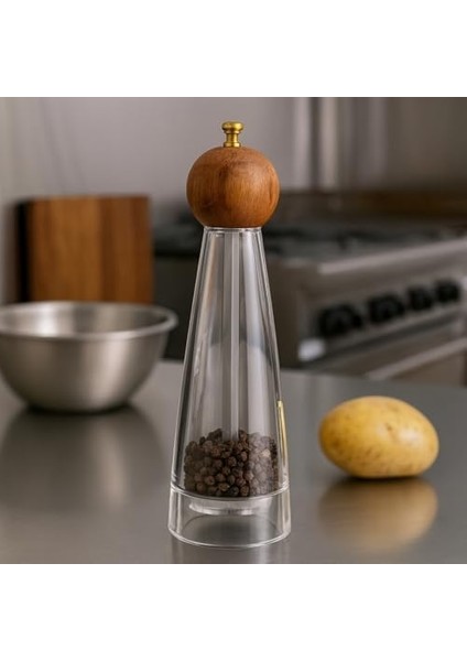 Akasya Kapaklı Baharat Öğütücü – 22,5 cm Cam Baharat, Tuz, Karabiber, Şık ve Dayanıklı Tasarım fiyatları