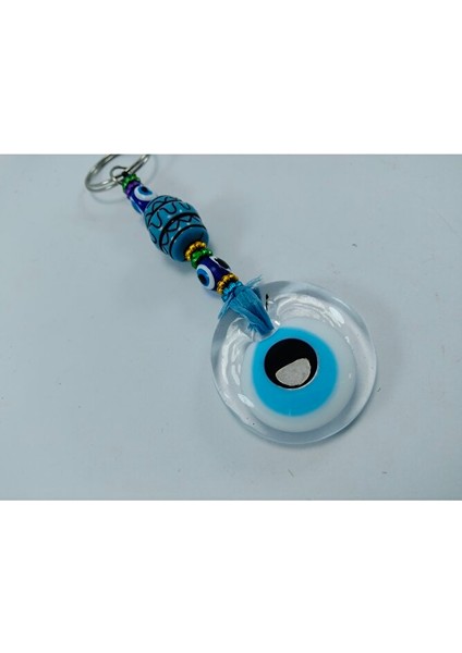 El Yapımı Saydam Cam Nazar Boncuklu Anahtarlık Hediyelik Aksesuar fiyatları